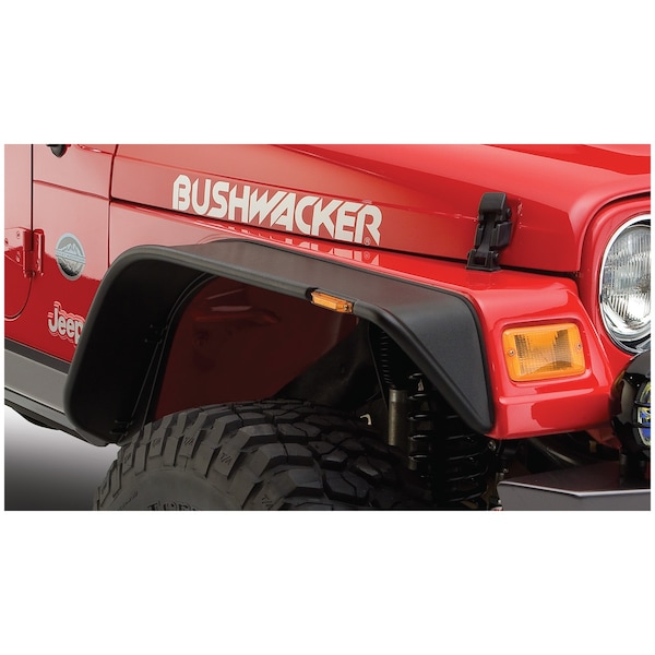 Bushwacker 97-06 WRANGLER TJ/04-06 UNLIMITED LJ FLAT STYLE FENDER FLARES - FRONT 10055-07 - main